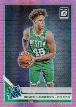 #182 Romeo Langford - Boston Celtics - 2019-20 Donruss Optic - Hyper Pink Basketball