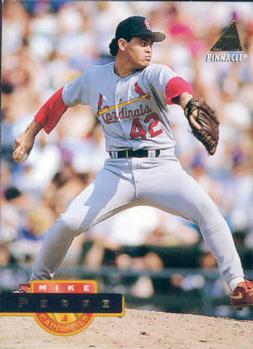 #182 Mike Perez - St. Louis Cardinals - 1994 Pinnacle Baseball