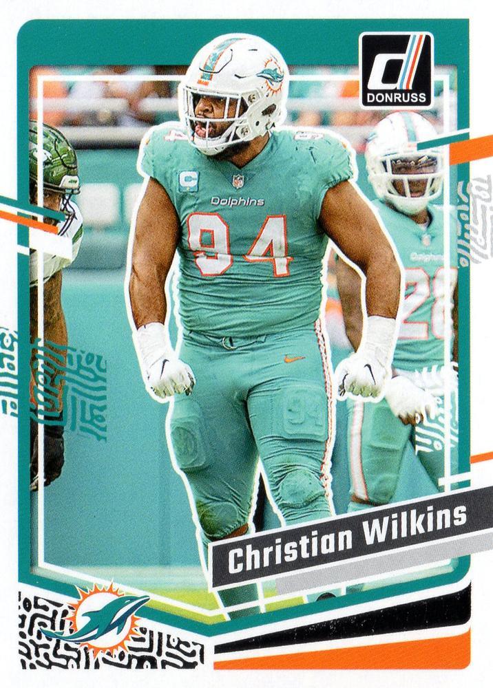 #182 Christian Wilkins - Miami Dolphins - 2023 Donruss Football