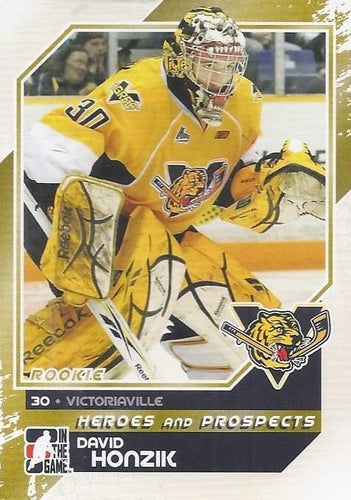 #182 David Honzik - Victoriaville Tigres - 2010-11 In The Game Heroes and Prospects Hockey