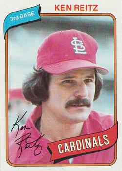 #182 Ken Reitz - St. Louis Cardinals - 1980 Topps Baseball
