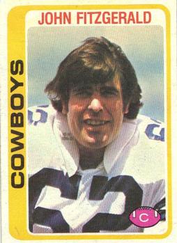 #182 John Fitzgerald - Dallas Cowboys - 1978 Topps Football