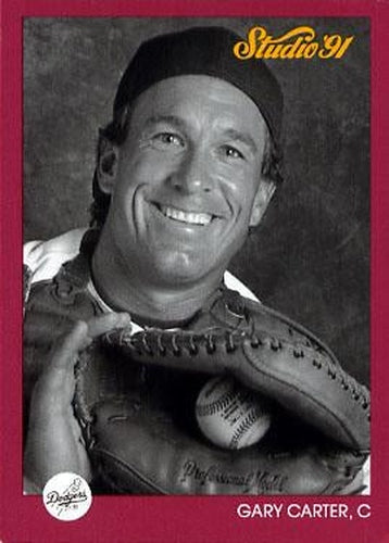 #182 Gary Carter - Los Angeles Dodgers - 1991 Studio Baseball