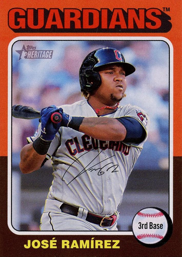 #183 José Ramírez - Cleveland Guardians - 2024 Topps Heritage Baseball