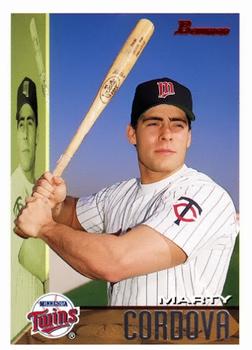 #183 Marty Cordova - Minnesota Twins - 1995 Bowman Baseball