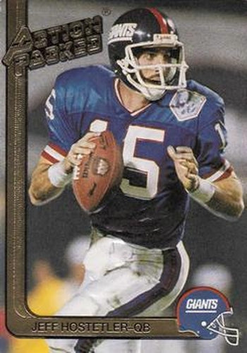 #183 Jeff Hostetler - New York Giants - 1991 Action Packed Football
