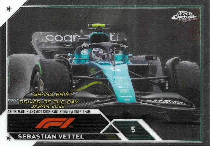 #183 Sebastian Vettel - Aston Martin Aramco Cognizant F1 Team - 2023 Topps Chrome Formula 1 Racing