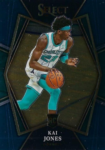 #183 Kai Jones - Charlotte Hornets - 2021-22 Panini Select - Blue Basketball