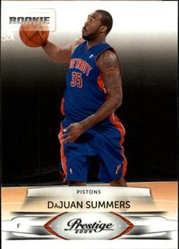 #184 DaJuan Summers - Detroit Pistons - 2009-10 Panini Prestige Basketball