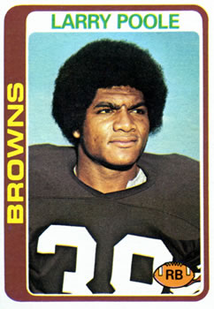 #184 Larry Poole - Cleveland Browns - 1978 Topps Football