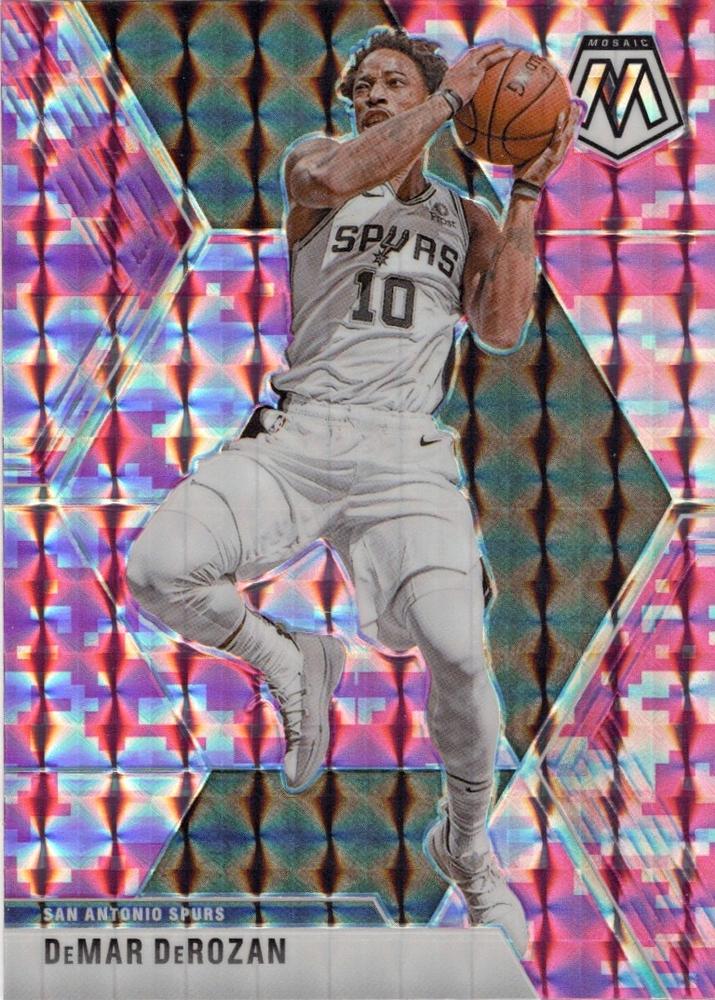 #184 DeMar DeRozan - San Antonio Spurs - 2019-20 Panini Mosaic - Camo Pink Basketball