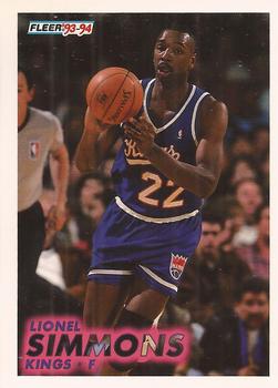 #184 Lionel Simmons - Sacramento Kings - 1993-94 Fleer Basketball