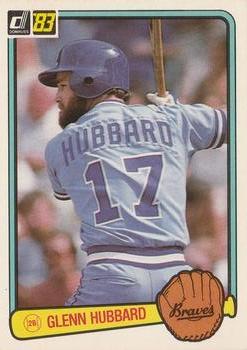 #184 Glenn Hubbard - Atlanta Braves - 1983 Donruss Baseball