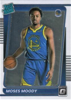 #184 Moses Moody - Golden State Warriors - 2021-22 Donruss Optic Basketball