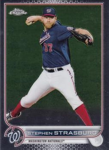 #184 Stephen Strasburg - Washington Nationals - 2022 Topps Chrome Baseball