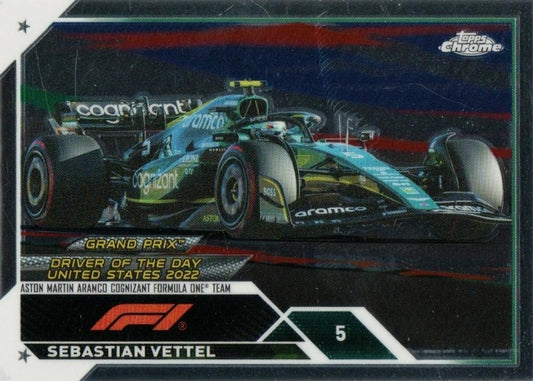 #184 Sebastian Vettel - Aston Martin Aramco Cognizant F1 Team - 2023 Topps Chrome Formula 1 Racing