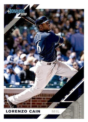 #184 Lorenzo Cain - Milwaukee Brewers - 2019 Donruss Baseball