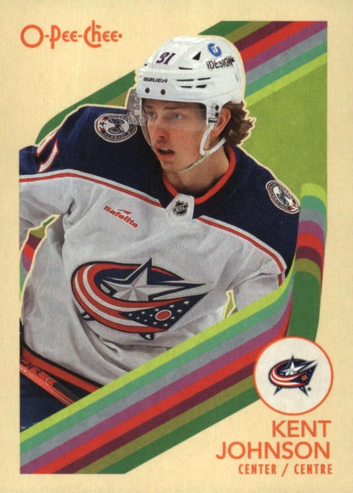 #184 Kent Johnson - Columbus Blue Jackets - 2023-24 O-Pee-Chee - Retro Hockey