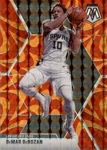 #184 DeMar DeRozan - San Antonio Spurs - 2019-20 Panini Mosaic - Reactive Orange Basketball