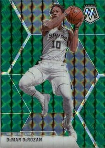 #184 DeMar DeRozan - San Antonio Spurs - 2019-20 Panini Mosaic - Green Prizm Basketball