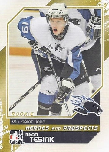 #185 Ryan Tesink - Saint John Sea Dogs - 2010-11 In The Game Heroes and Prospects Hockey