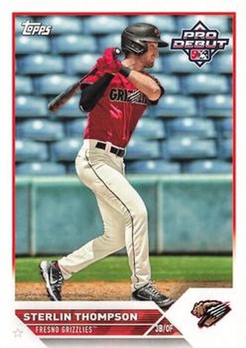 #PD-185 Sterlin Thompson - Fresno Grizzlies - 2023 Topps Pro Debut Baseball