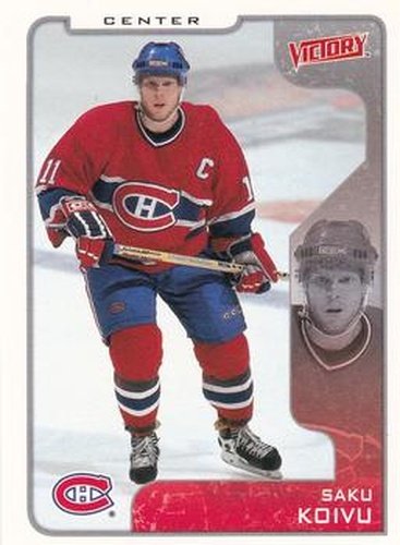 #185 Saku Koivu - Montreal Canadiens - 2001-02 Upper Deck Victory Hockey