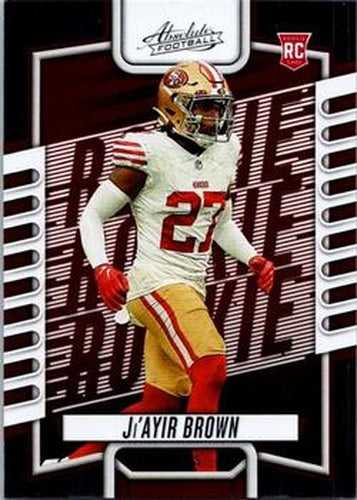 #185 Ji'Ayir Brown - San Francisco 49ers - 2023 Panini Absolute Football