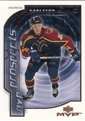 #185 Andreas Karlsson - Atlanta Thrashers - 2000-01 Upper Deck MVP Hockey