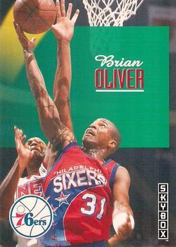 #185 Brian Oliver - Philadelphia 76ers - 1992-93 SkyBox Basketball