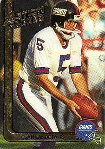 #185 Sean Landeta - New York Giants - 1991 Action Packed Football