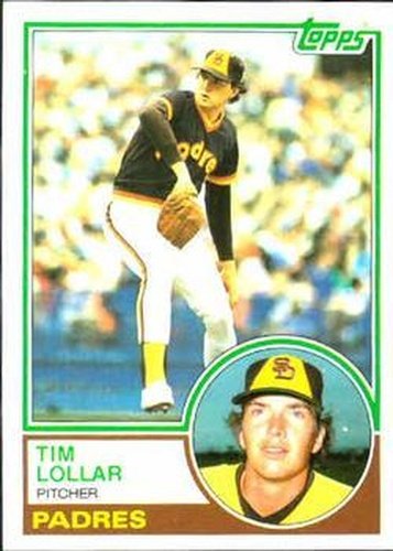 #185 Tim Lollar - San Diego Padres - 1983 Topps Baseball