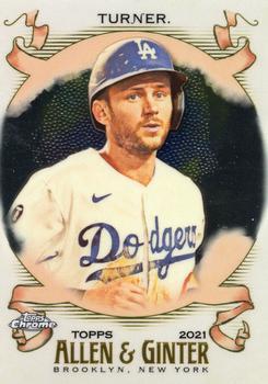 #185 Trea Turner - Los Angeles Dodgers - 2021 Topps Allen & Ginter Chrome Baseball