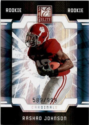 #185 Rashad Johnson - Arizona Cardinals - 2009 Donruss Elite Football