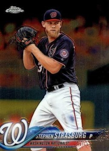 #185 Stephen Strasburg - Washington Nationals - 2018 Topps Chrome Baseball