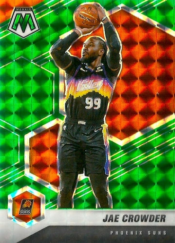 #185 Jae Crowder - Phoenix Suns - 2020-21 Panini Mosaic - Mosaic Green Basketball