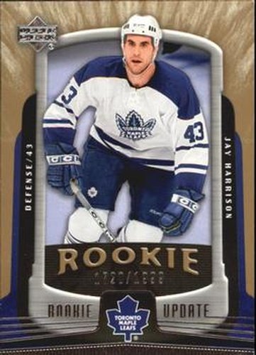 #186 Jay Harrison - Toronto Maple Leafs - 2005-06 Upper Deck Rookie Update Hockey