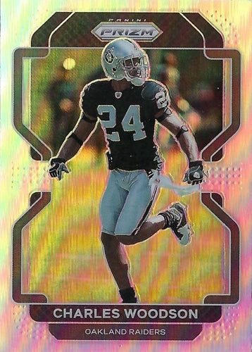 #186 Charles Woodson - Oakland Raiders - 2021 Panini Prizm - Silver Football