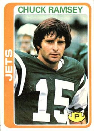 #186 Chuck Ramsey - New York Jets - 1978 Topps Football