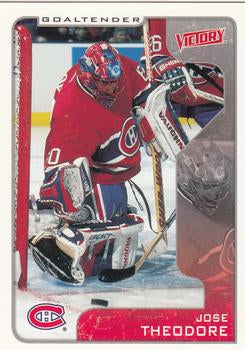 #186 Jose Theodore - Montreal Canadiens - 2001-02 Upper Deck Victory Hockey