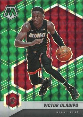 #186 Victor Oladipo - Miami Heat - 2020-21 Panini Mosaic - Mosaic Green Basketball
