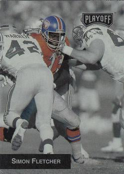 #186 Simon Fletcher - Denver Broncos - 1993 Playoff Football