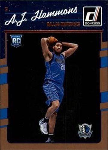 #186 A.J. Hammons - Dallas Mavericks - 2016-17 Donruss Basketball