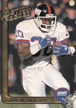 #186 Dave Meggett - New York Giants - 1991 Action Packed Football