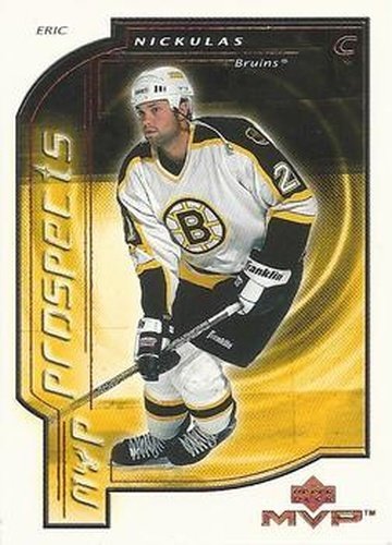 #186 Eric Nickulas - Boston Bruins - 2000-01 Upper Deck MVP Hockey