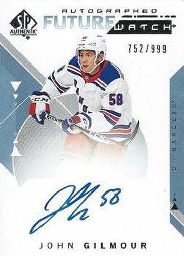 #186 John Gilmour - New York Rangers - 2018-19 SP Authentic Hockey