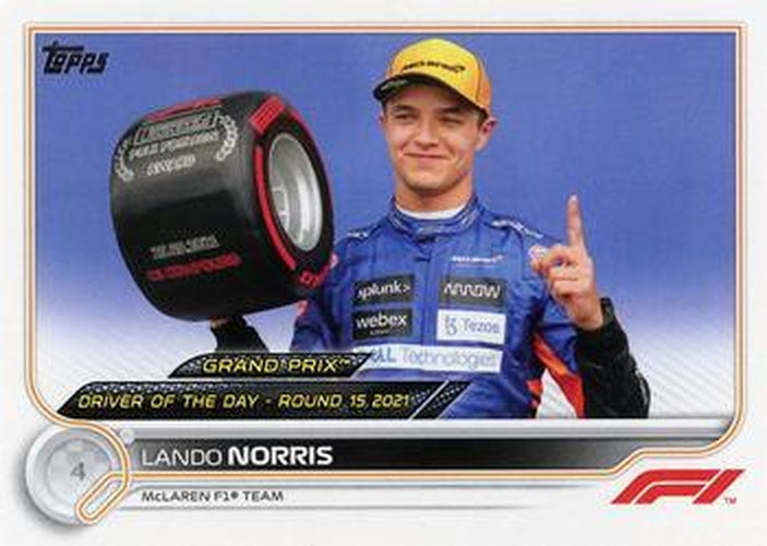 #186 Lando Norris - McLaren F1 Team - 2022 Topps Formula 1 Racing