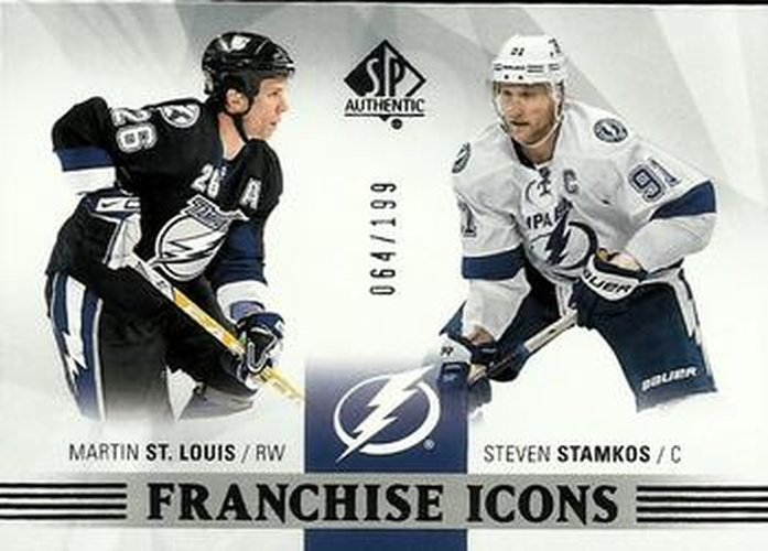 #186 Martin St. Louis / Steven Stamkos - Tampa Bay Lightning - 2015-16 SP Authentic Hockey