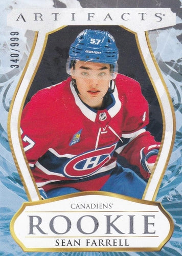 #186 Sean Farrell - Montreal Canadiens - 2023-24 Upper Deck Artifacts Hockey