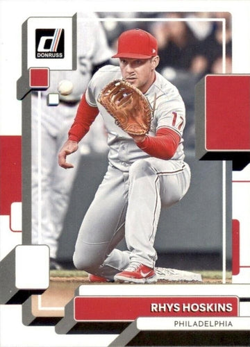 #186 Rhys Hoskins - Philadelphia Phillies - 2022 Donruss Baseball